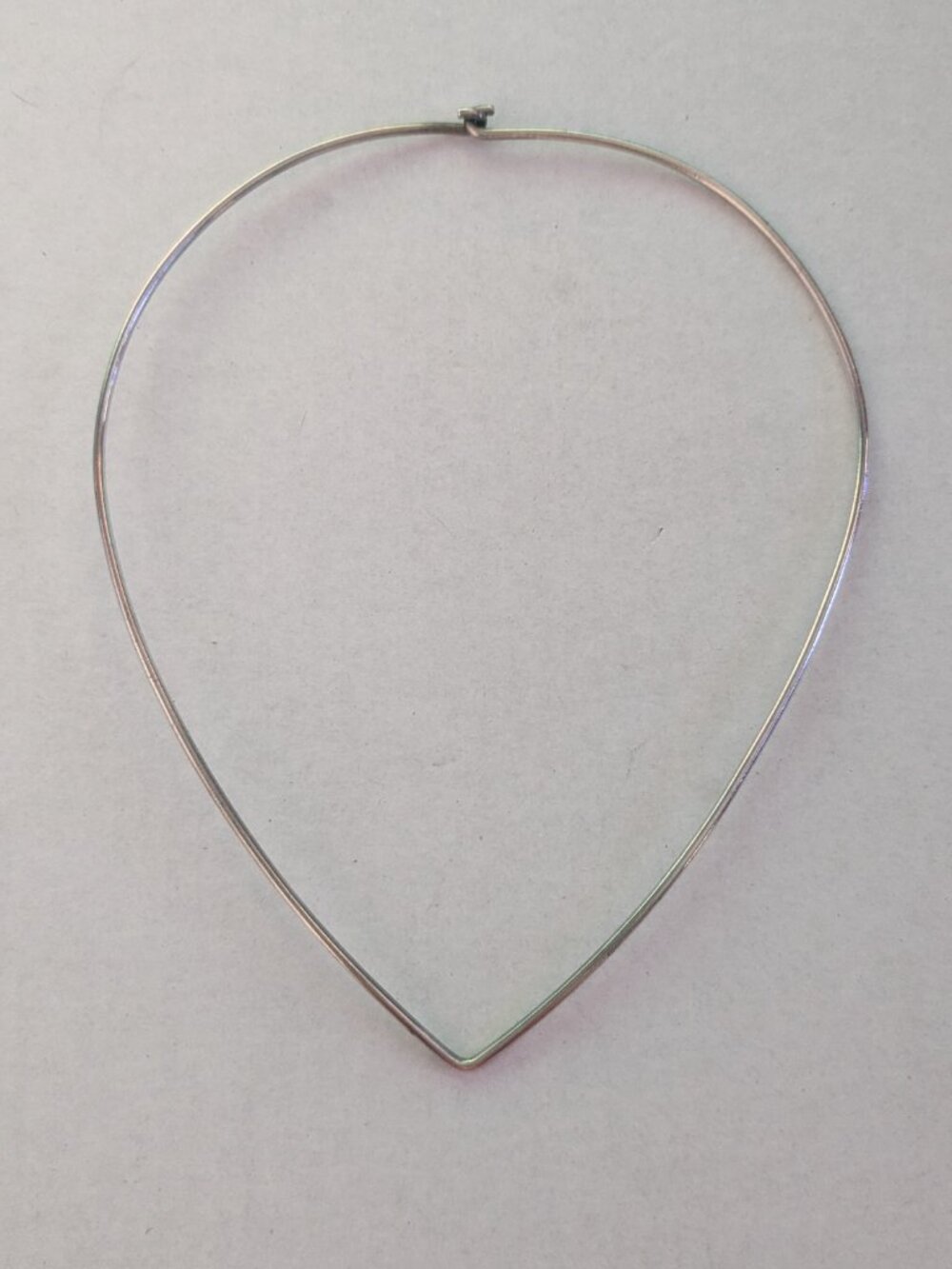 925 Sterling Silver V Shape Torque Necklace